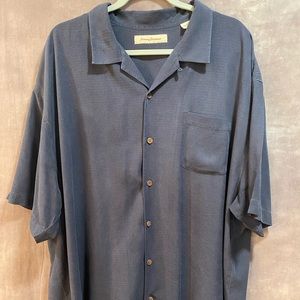 Tommy Bahama solid navy button down